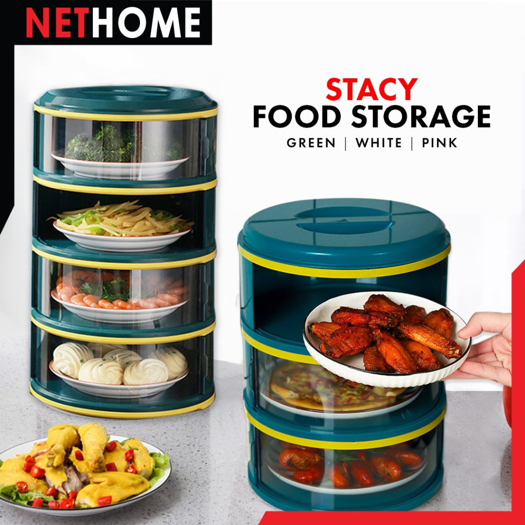 NETHOME STACY FOOD COVER STORAGE Transparent Stackable Food Cover ...
