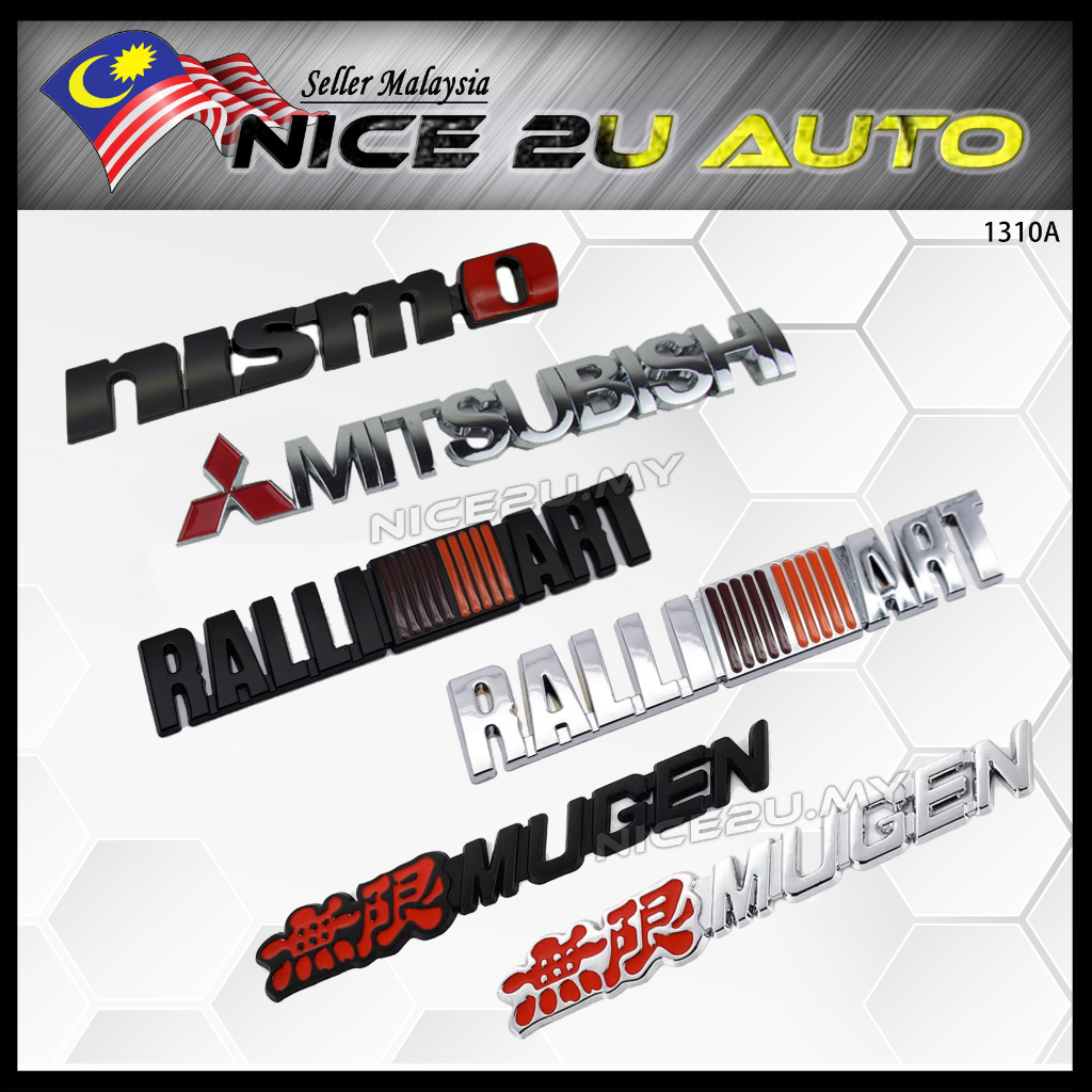 3D Metal Ralliart Auto Badge Emblem Mitsubishi Lancer Chrome High ...