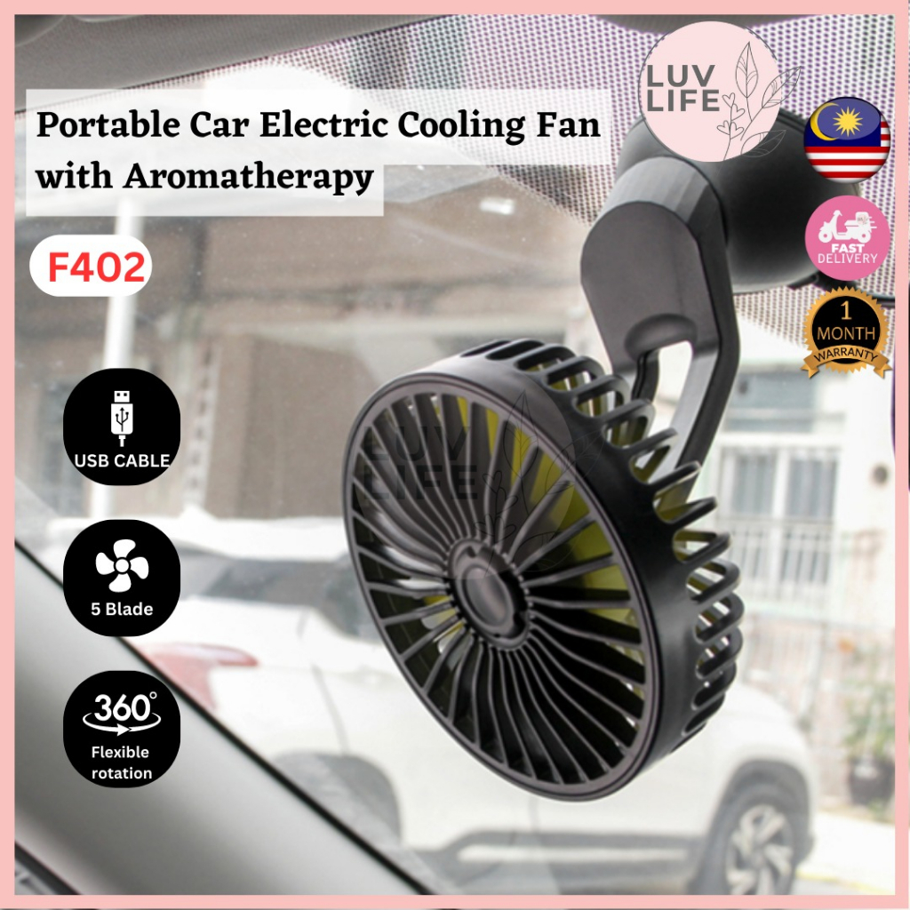LUVLIFE USB Car Fan For Dashboard Air Circulation Fans F402 ABS Three ...