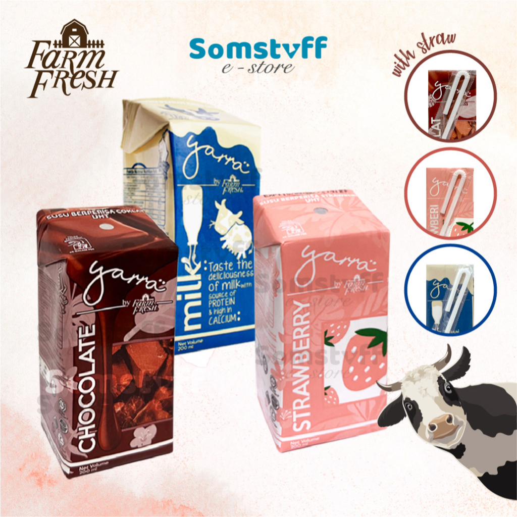 Yarra Farm Fresh UHT Chocolate / Strawberry / Full Cream Milk (200ml ...