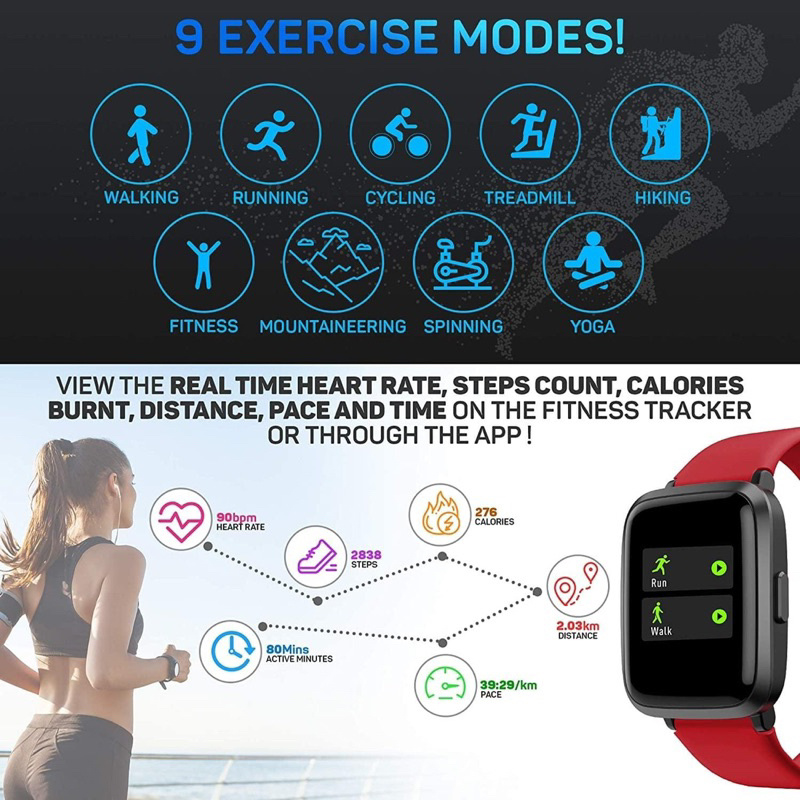 Veryfitpro smartwatch clearance