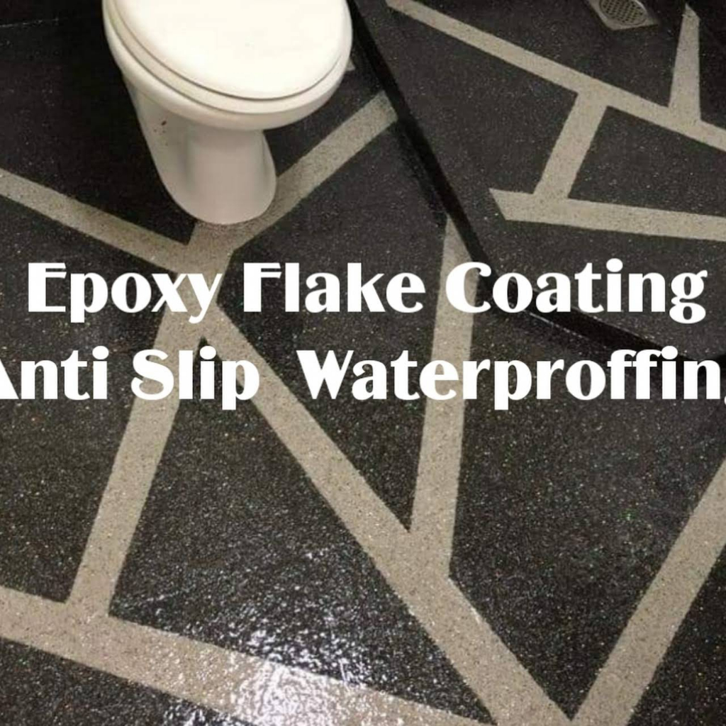FULL SET Flake Coating Epoxy ( GREENTECH ) Toilet Tile Floor Waterproof ...