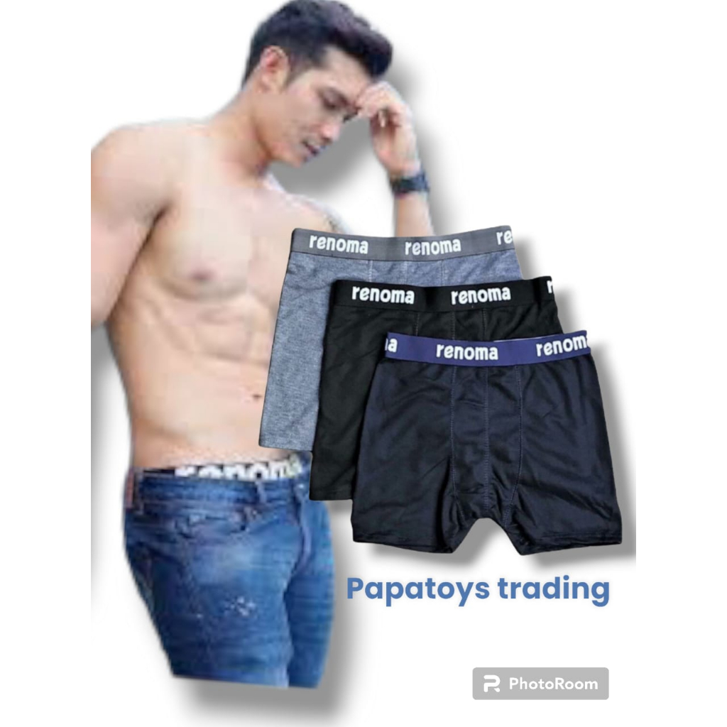 3 Pieces Cotton Stretch Renoma Men's Trunks Briefs Underwear Men