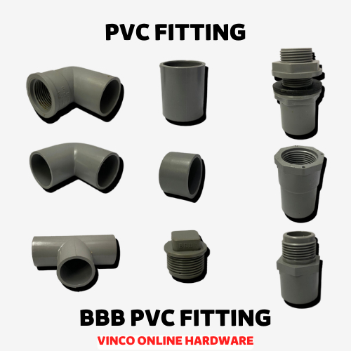 PVC BBB Fitting Socket Tank Connector Elbow Threaded Plug End Cap Valve ...