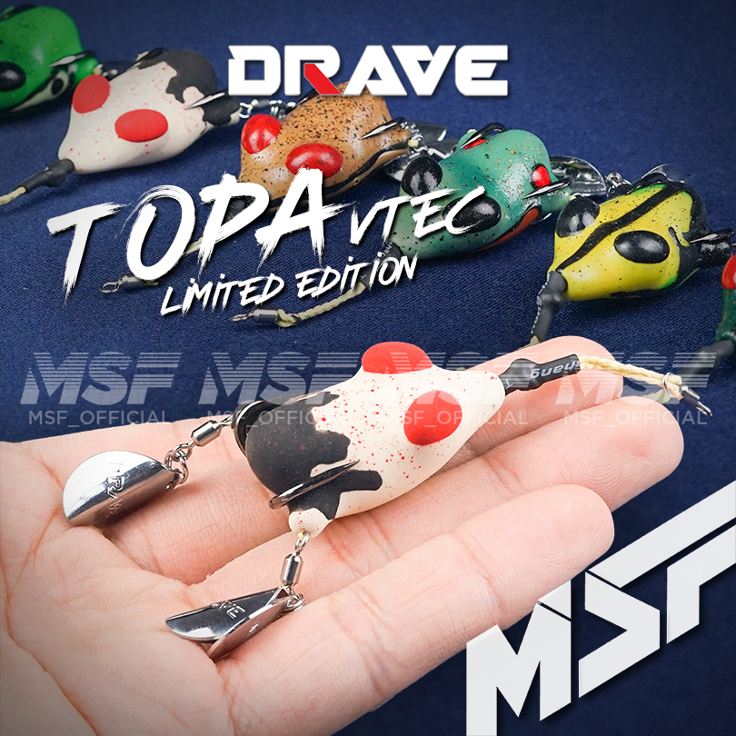 MSF] Drave Topa VTEC Limited Edition, 4cm 7.5g, Soft Frog Umpan Tiruan  Katak Getah Casting