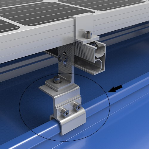Clip Lock Standing Solar Seam roof clamp for solar mount non ...