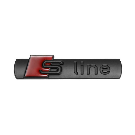 S Line Sline 3D Logo Matt Black Rectangle Emblem Metal Alloy Badge ...