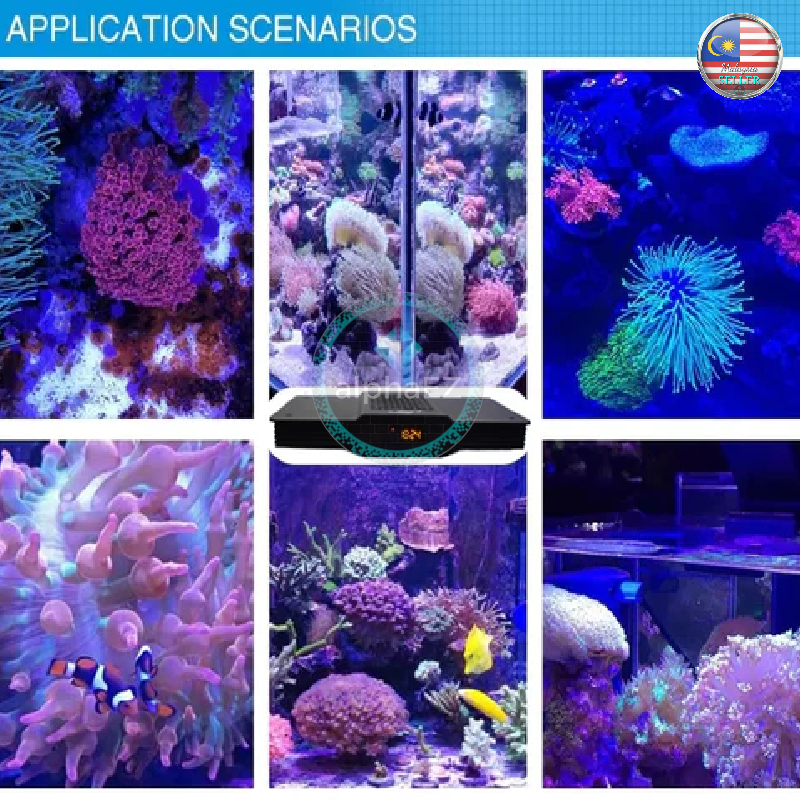 AQUA KNIGHT V3 LED 60W Aquarium Reef LED Light With Stand 3 Channel ...