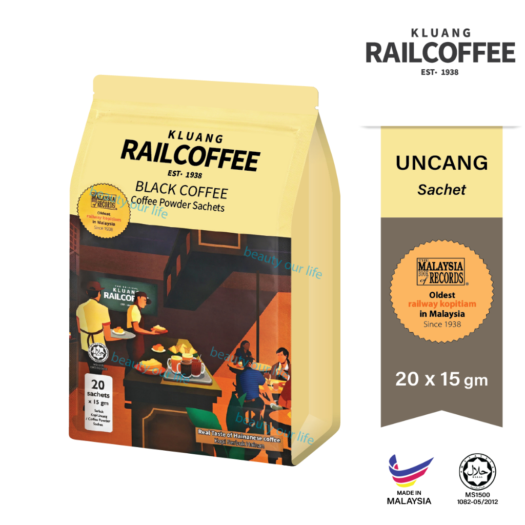 Kluang Rail Coffee Uncang 300gm KluangRail Coffee Powder Ah Railway ...