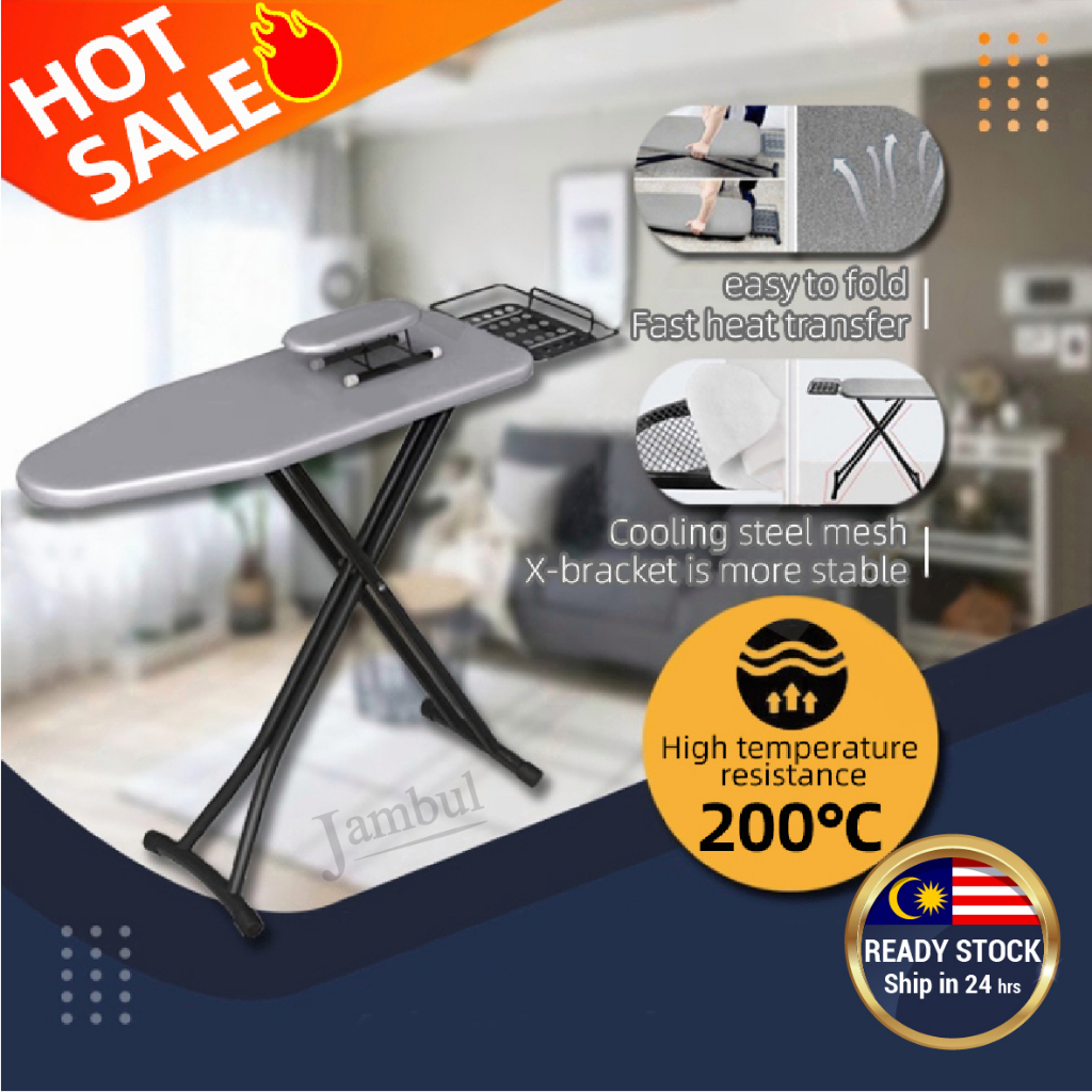 Ironing board Silver Plated Cloth 6speed Adjustment Foldable Steam