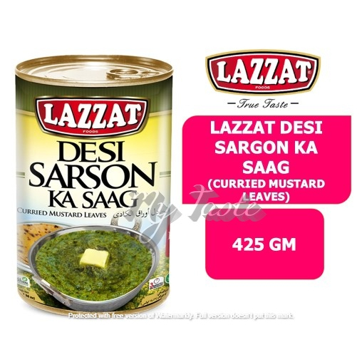 Lazzat Desi Sargon Ka Saag 425gm/Curried Mustard Leaves (Curry/Mustard Leaf Orange) Shopee