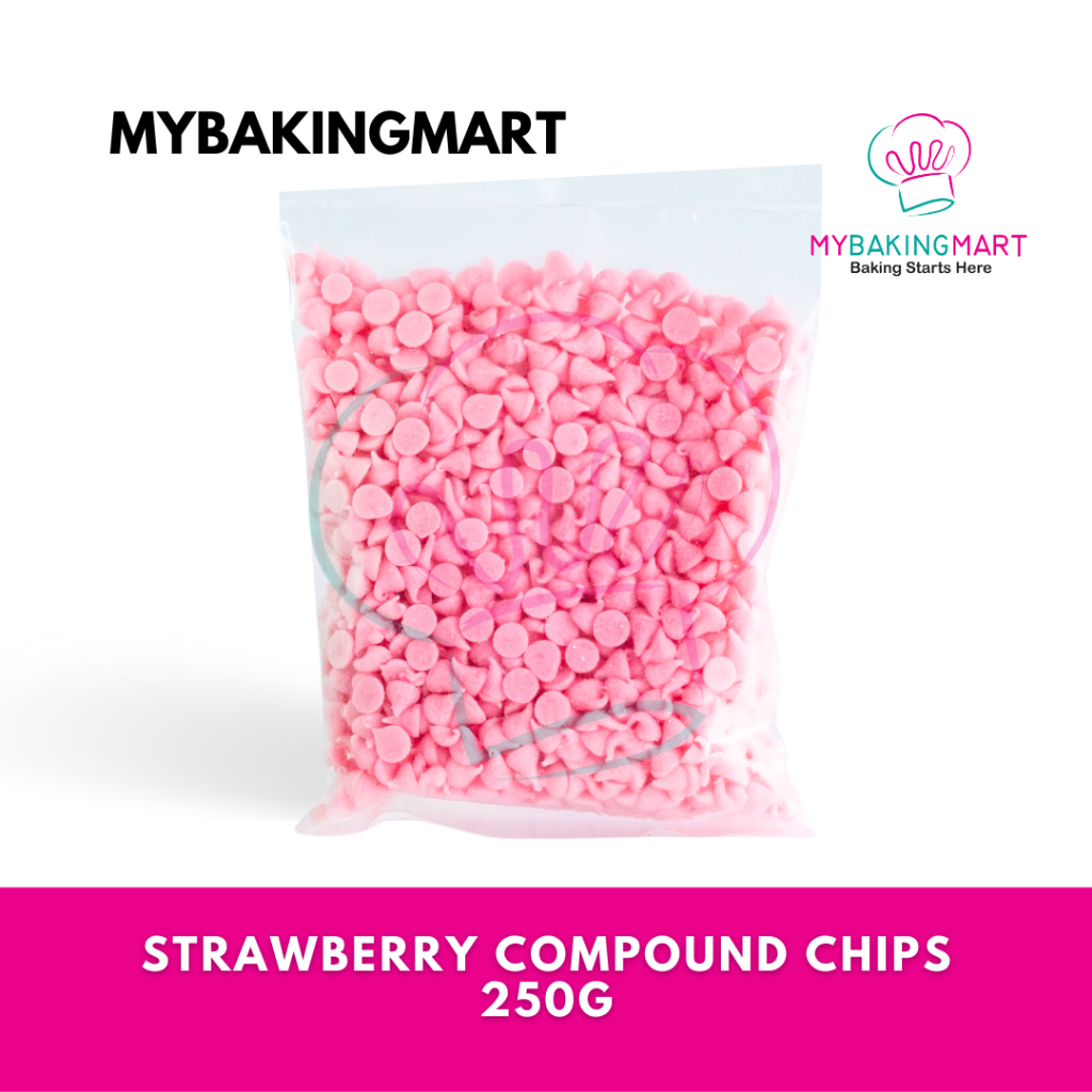 Mybakingmart | FLUFFY Colatta Strawberry Chips Compound - 250g ...