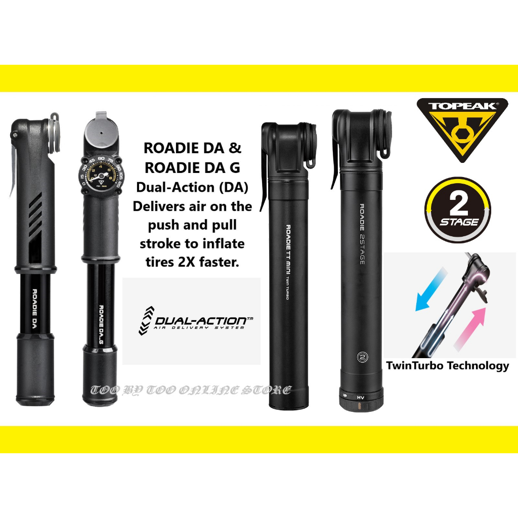 TOPEAK ROADIE DA/ROADIE DAX/ROADIE DA G (120 psi) & TOPEAK ROADIE TT