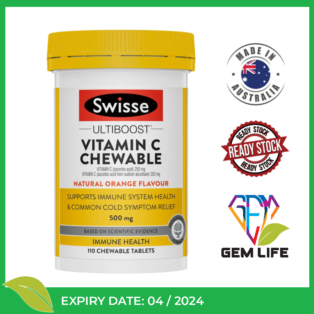 Swisse Ultiboost Vitamin C Chewable 110 Tablets Shopee Singapore