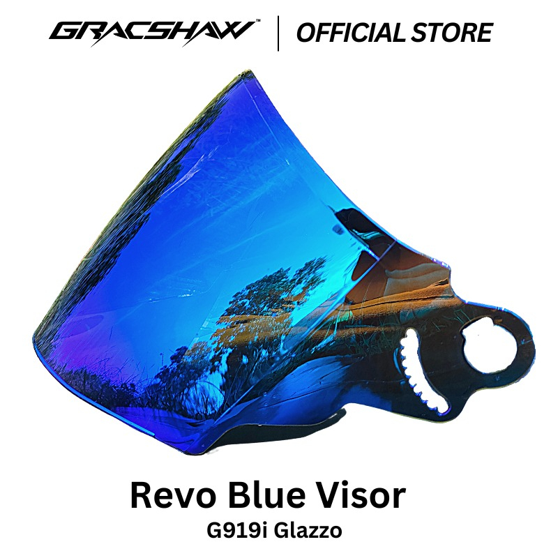 VISOR) 2023 Gracshaw G919i Glazzo Dualtone Helmet Visor- Rainbow - Main Image