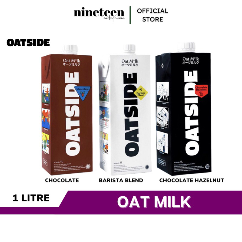 OATSIDE Oat Milk (1L) HALAL Barista Blend / Chocolate / Chocolate