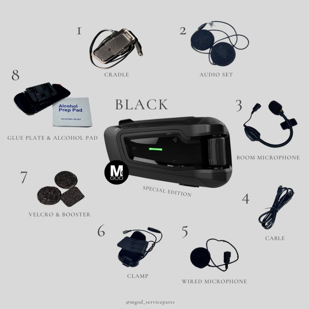 CARDO PACKTALK BLACK SINGLE, CARDO PACKTALK BLACK SINGLE