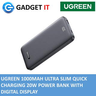UGREEN Ultra Slim Quick Charging Power Bank (10,000mAh, 20W)