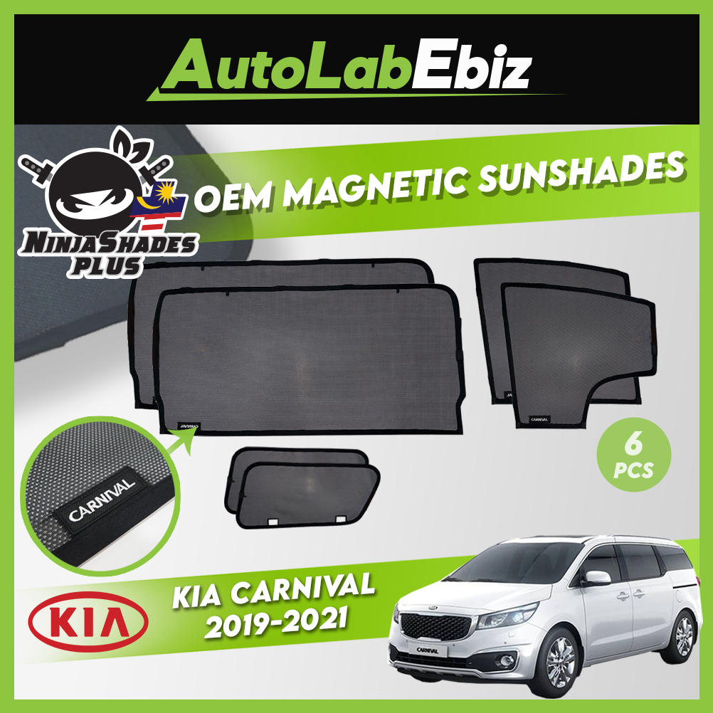 Kia Carnival 2019-2021 NinjaShades Plus OEM Magnetic Car Sunshades (6pcs/set)