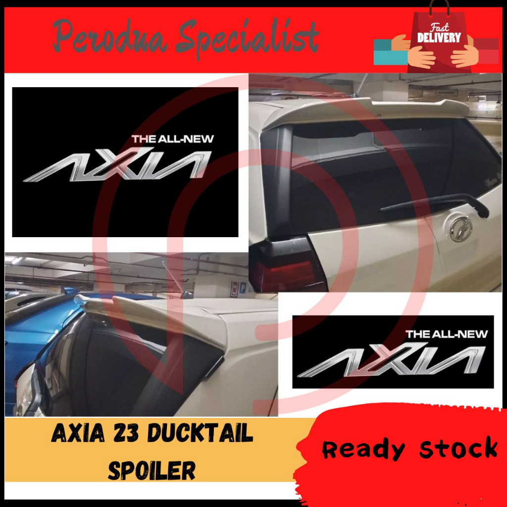 Perodua Axia Spoiler Ducktail Spoiler Psm Duck Tail Rear Spoiler Lip New Axia Abs With