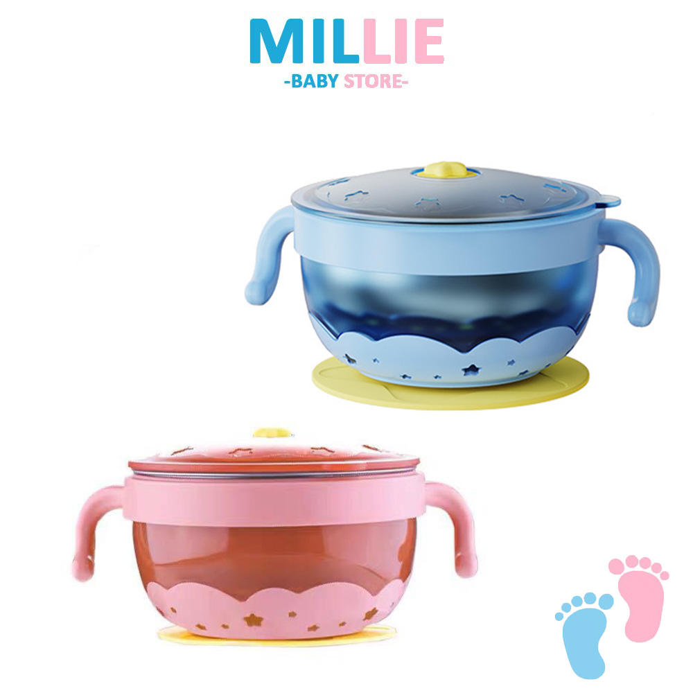MILLIE V-Coool Instant Rice Bowl Stainless Steel Baby Kids Bowl Baby ...
