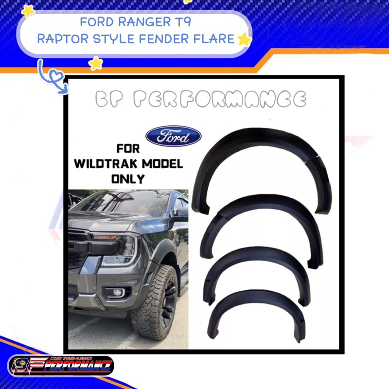 Ford Ranger T9 Wildtrak Fender Arch Fender Flares 6pcs rubber line ...