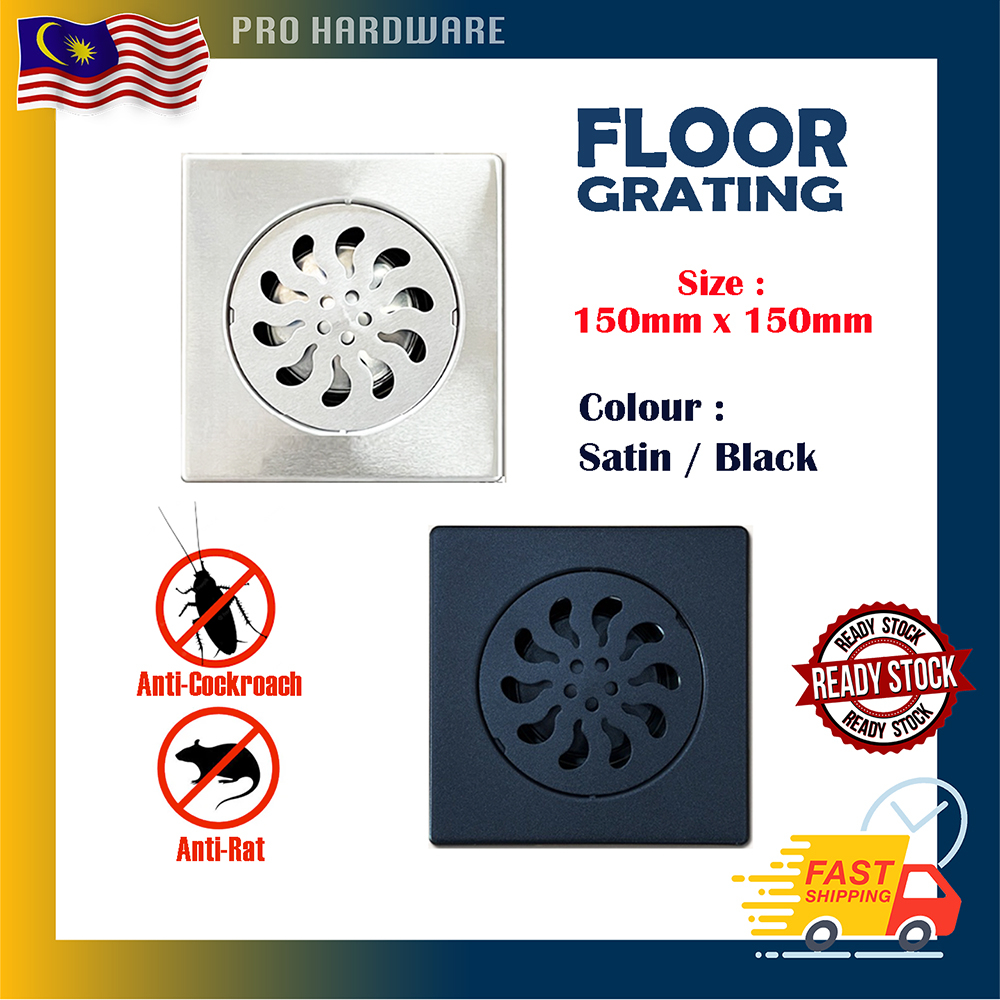 SUS 304 Stainless Steel Floor Grating Floor Trap 150 x 150 x 0.8mm ...