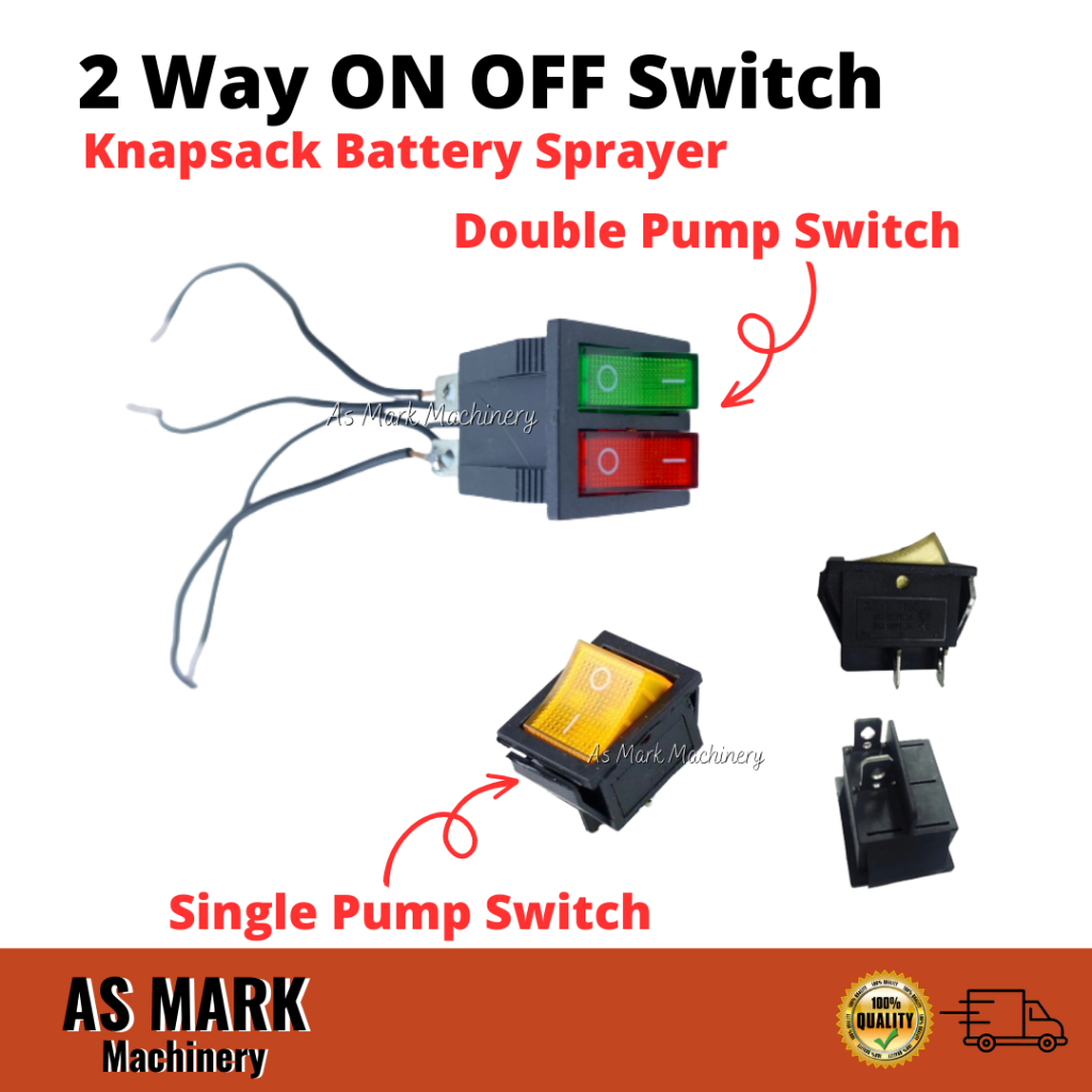 2 Way ON/OFF Switch for Single Pump Switch and Double Pump Switch ...