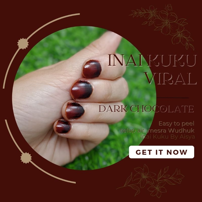 inai Kuku Viral Myra Rosse(chocolate red) | Shopee Singapore