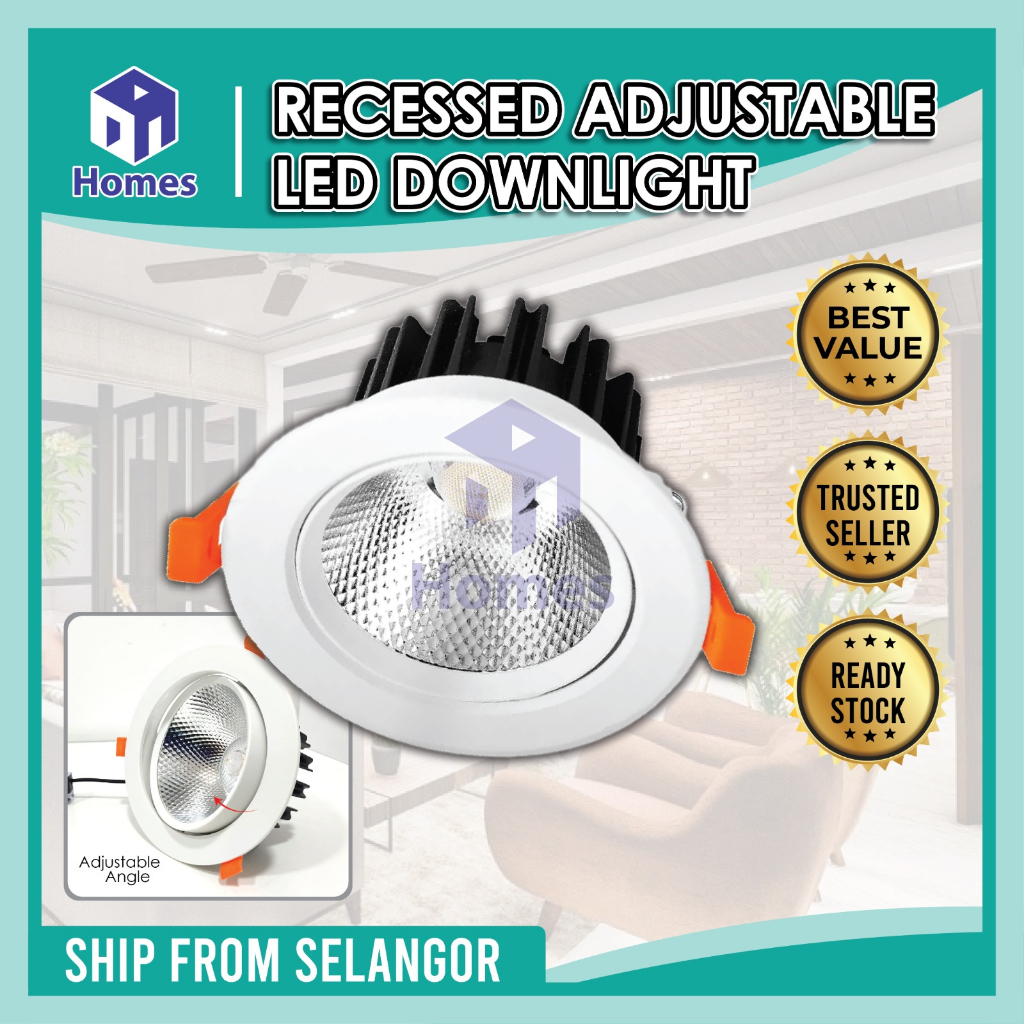 LED Angle Adjustable Downlight 12w 20w 30w High Power LED Recessed Spot ...