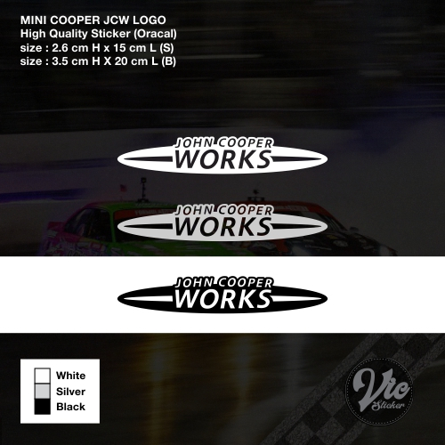 MINI COOPER JCW LOGO Sticker / Decal (High Quality Sticker) | Shopee ...