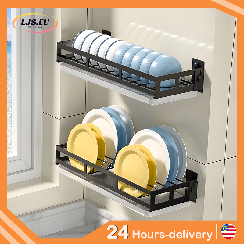 Kitchen Rack Wall Mounted Dish Rack Dish Drainer Rack Stainless Steel ...