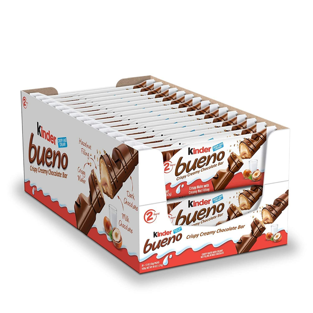 HALAL Kinder Bueno Chocolate With Milk & Hazelnuts 43g x 30’s