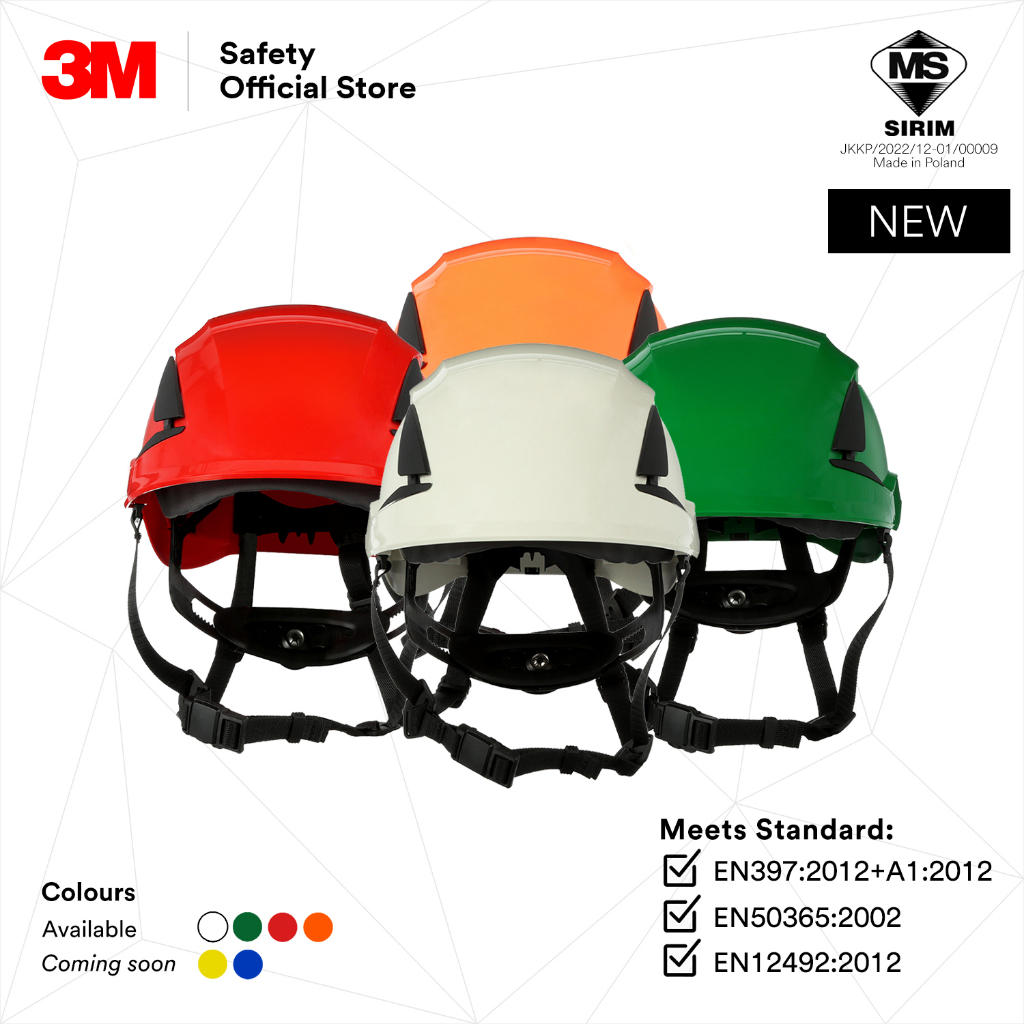 3M DOSH SIRIM SecureFit X5000VECE Series Vented Safety Helmet