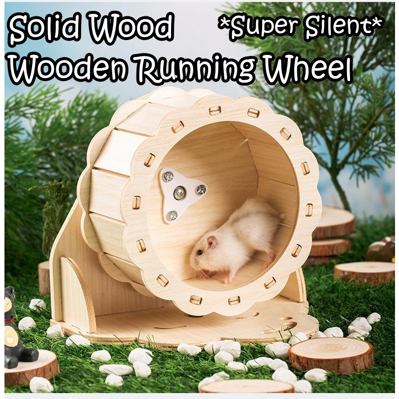 Hamster Small Pets Wooden Running Wheel Hamster Exercise Sports Roller ...