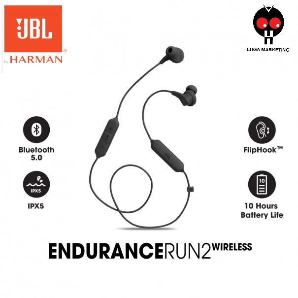 JBL Endurance Run 2 BT Wireless Bluetooth 4.1 Headphones In ear Sport Headsets Sweat proof Earphone Magnetic Suction Shopee Singapore