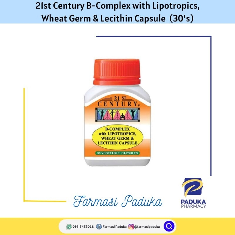 21st Century with Lipotropics, Wheat Germ & Lecithin (30 capsules) Shopee Singapore