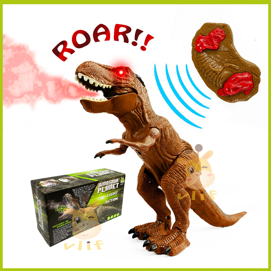 Dinosaur T-rex Walking Remote Control Battery Operated / Robot Dinosaur ...