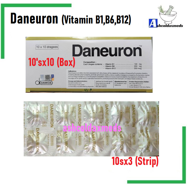 Daneuron Vitamin B1,B6,B12 (Neurobion Alternative) 10sx3 or 10sx10