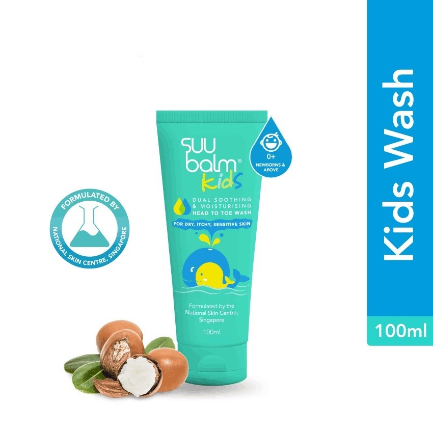 Suu Balm Kids Dual Soothing & Moisturising Head-to-Toe Wash (100ml ...