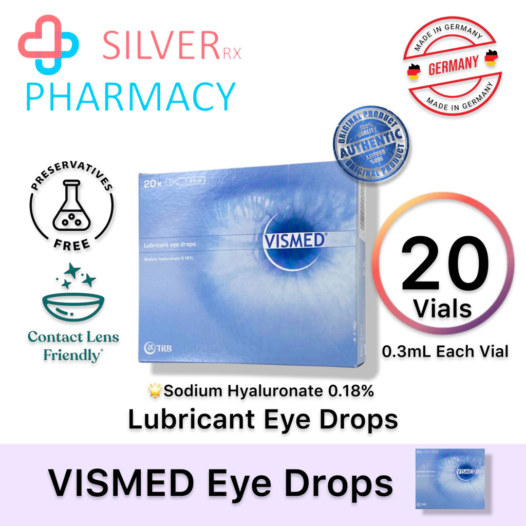 [Exp 09/2024] Vismed Eye Drops Sodium Hyaluronate 0.18 Unit Dose Eye