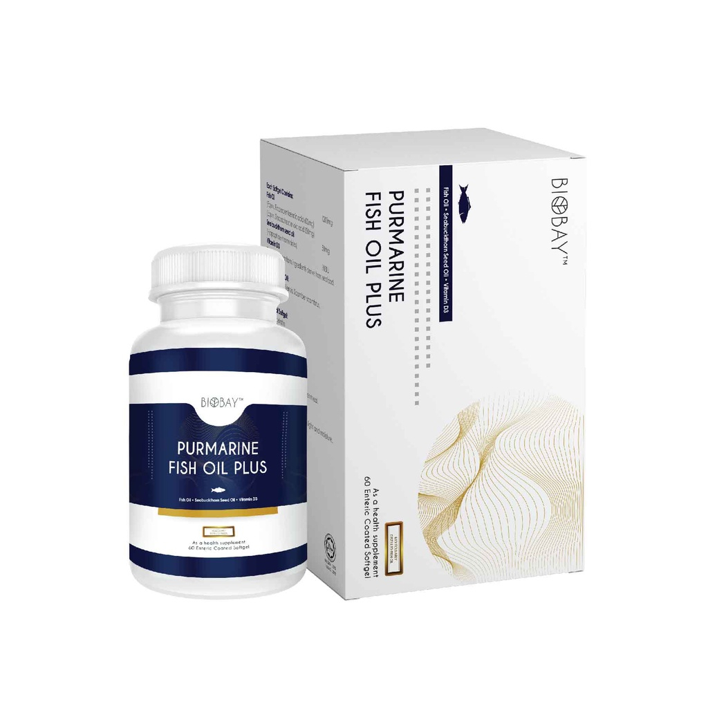 BIOBAY Purmarine Fish Oil Plus (60's Softgel) EPA+DHA Omega 3 Fish Oil