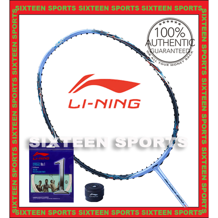 Li-Ning Bladex 900 Moon Max Blue Badminton Racket (C/W Lining No.1 ...