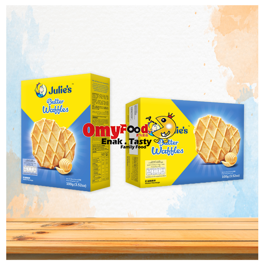 100g Julies Butter Waffles Wafel Mentega奶油脆脆饼 [omyfood] Shopee Singapore