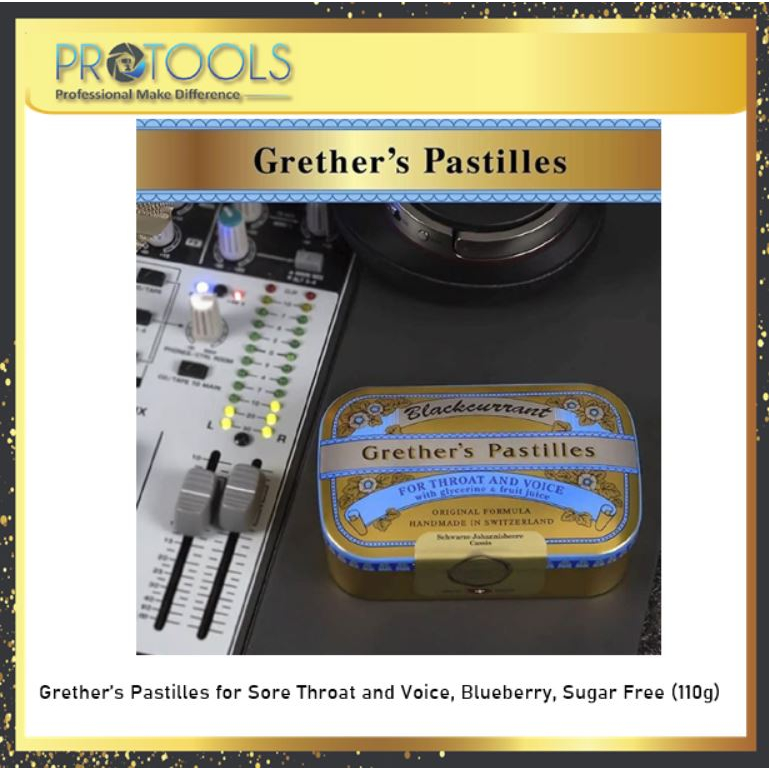 Grether’s Pastilles for Sore Throat and Voice, Blueberry, Sugar Free