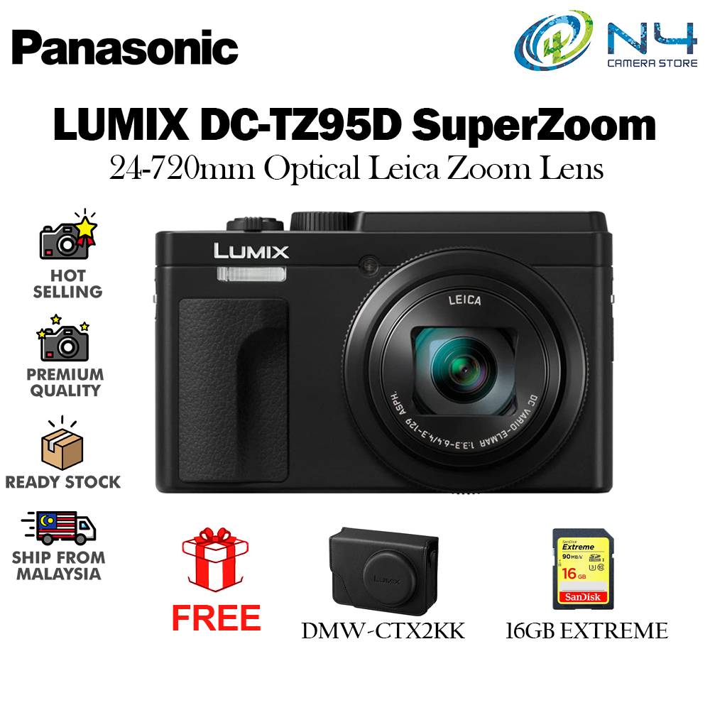 Panasonic LUMIX DC-TZ95D Superzoom Digital Camera, 24-720mm