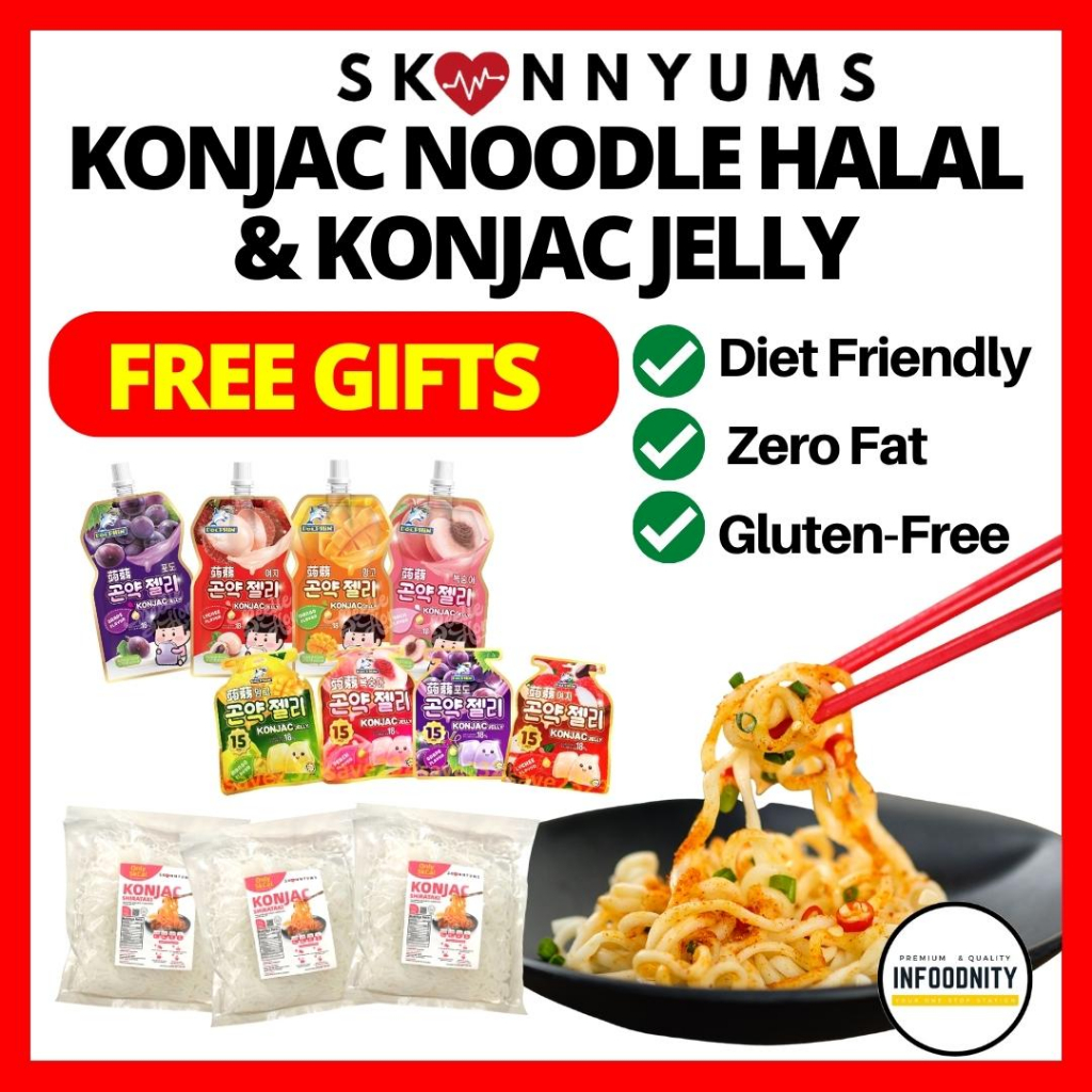 SKINNY KONJAC Noodle Halal Konjac Jelly Halal Mee Konjac Noodles
