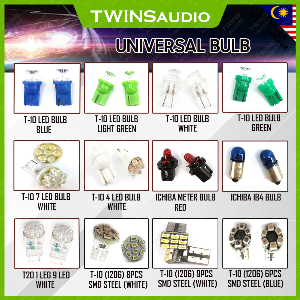 (2Pcs) T-10 Universal Led Bulb | Shopee Singapore