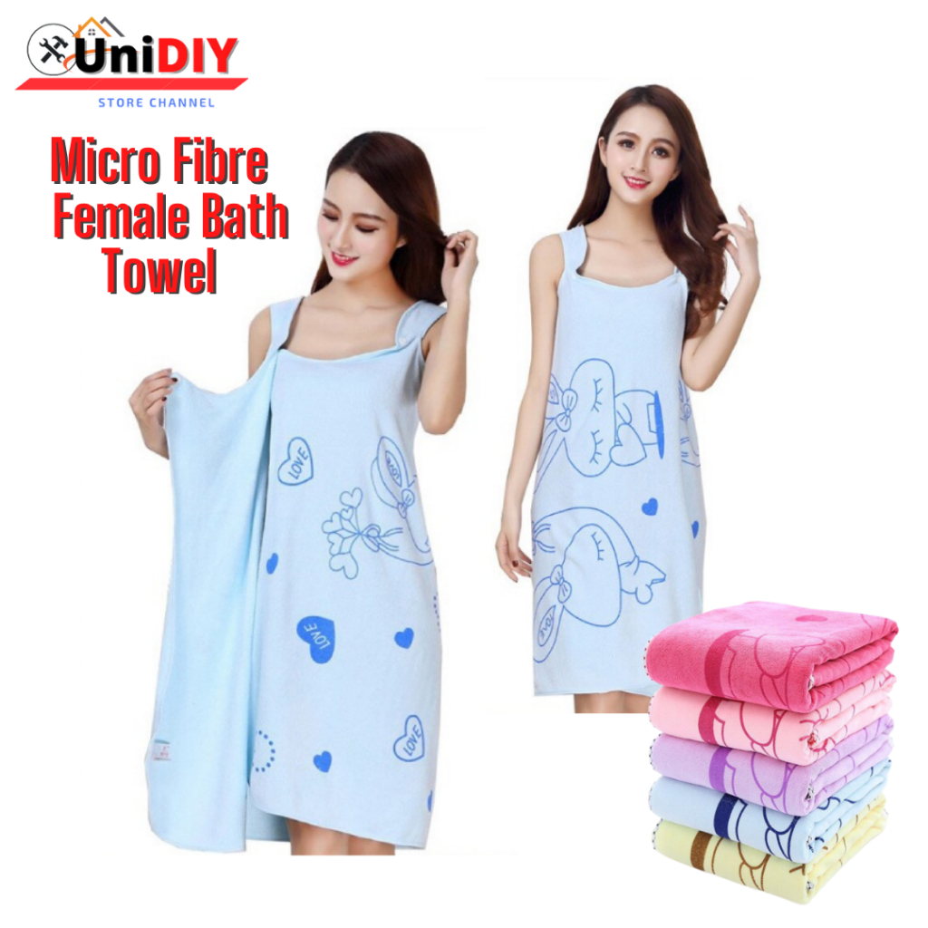 Unidiy Micro Fibre Variety Magic Female Bath Towel Can Wear Sling Bath