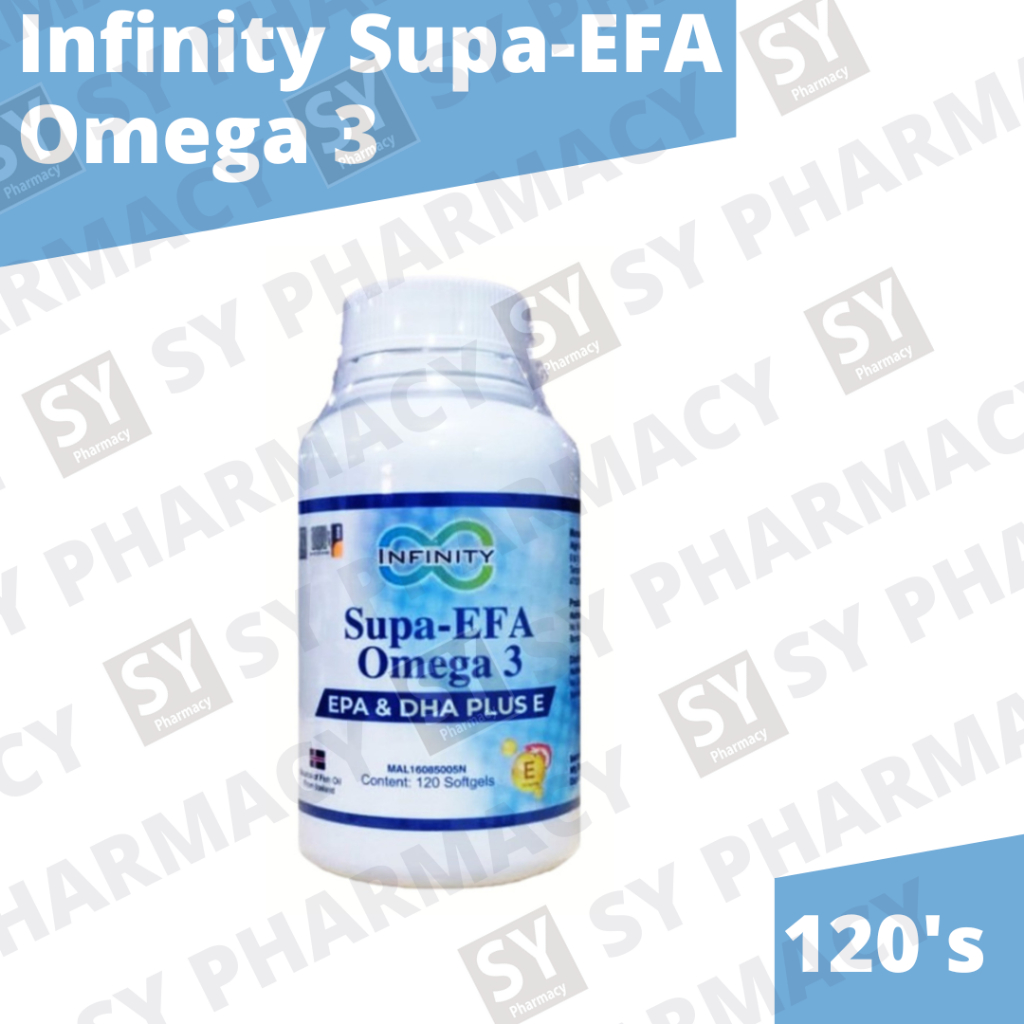 Infinity SupaEFA Omega 3 EPA & DHA Plus E 120's FOC (Exp 09/2024